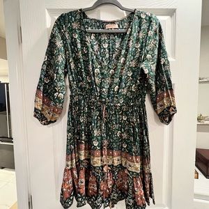 Boho 3/4 Sleeve Dress